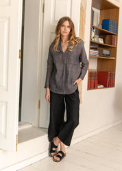 LINEN PANTS KIM IN BLACK