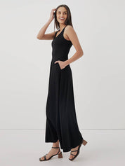 Fit & Flare Open Back Maxi Dress