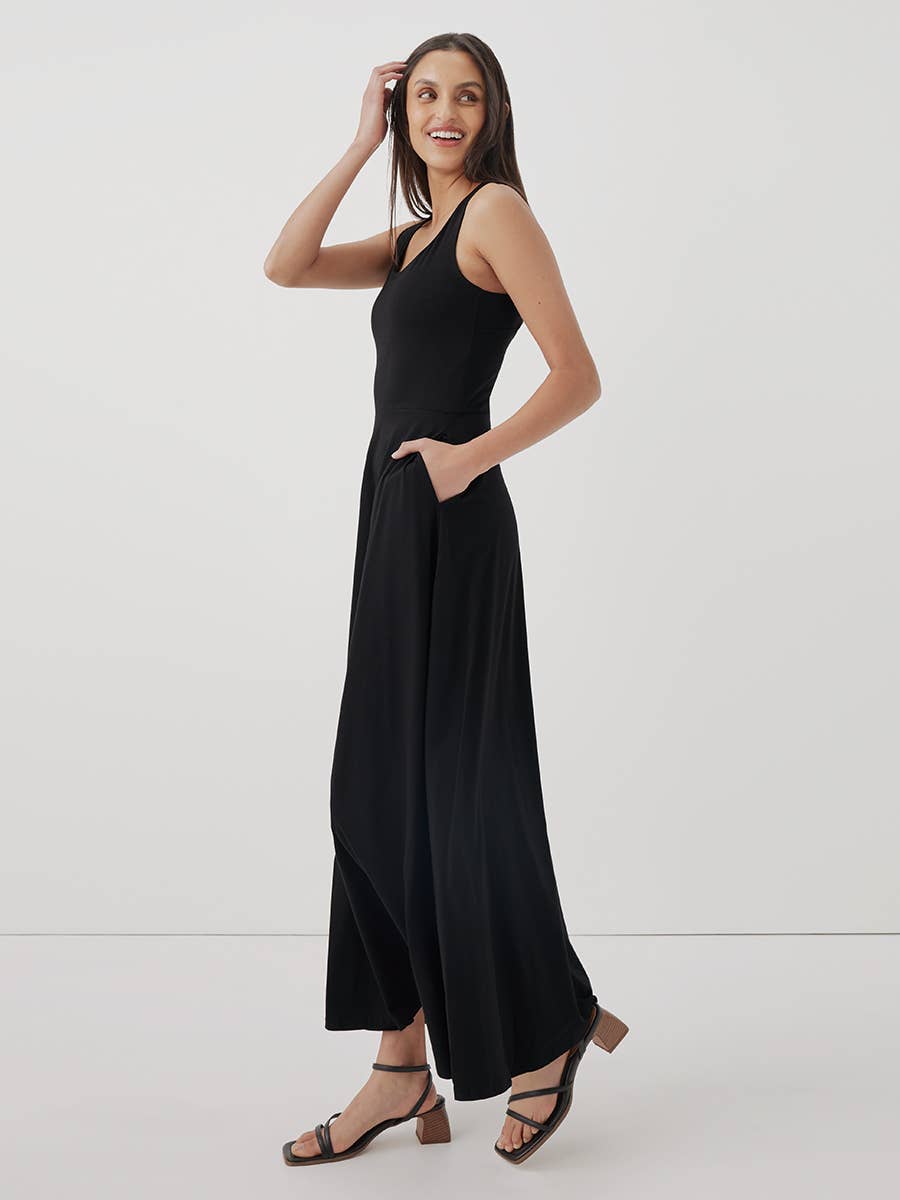 Fit & Flare Open Back Maxi Dress - Namasvie Fit & Flare Open Back Maxi Dress - Namasvie