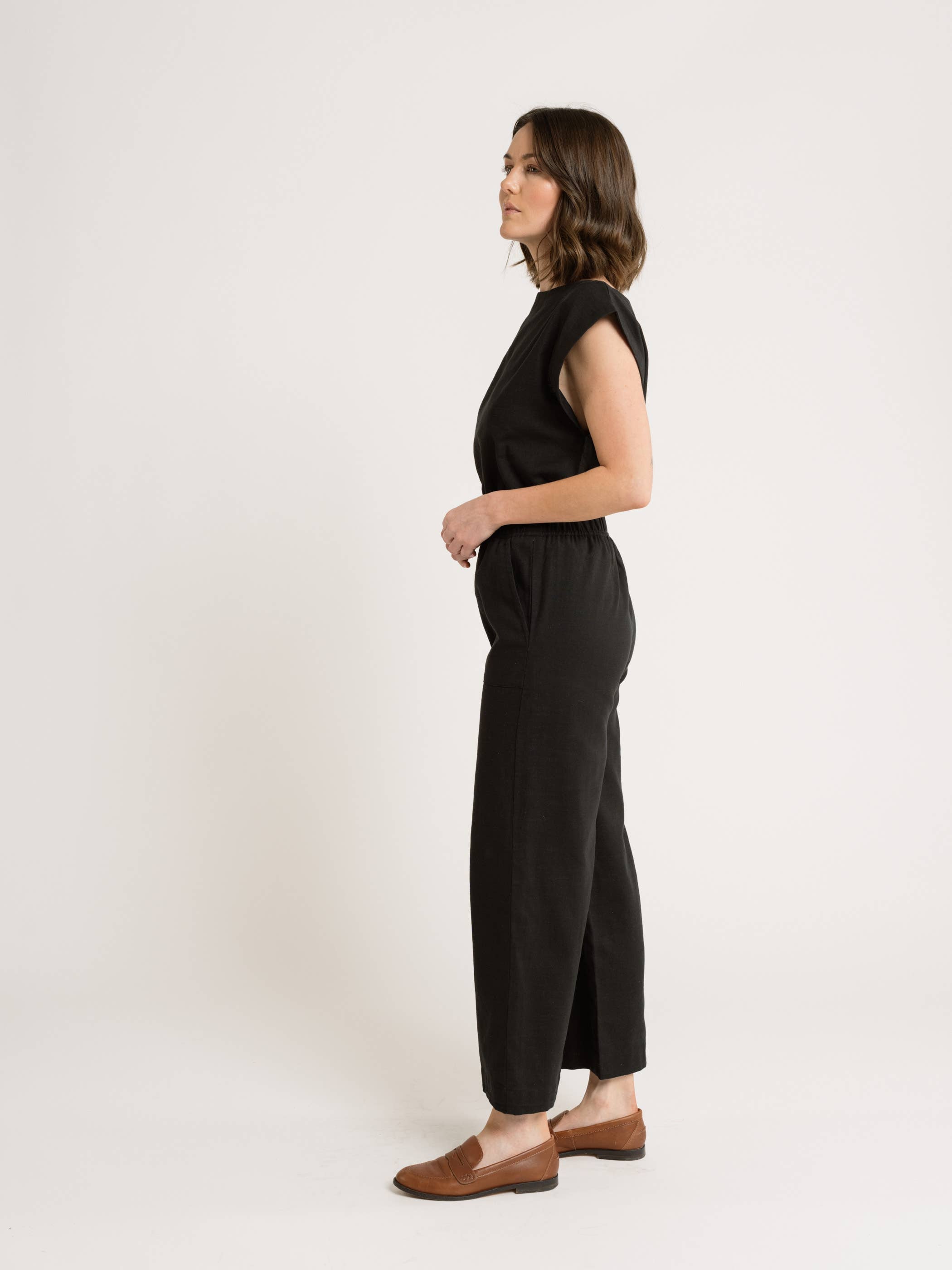 Black Organic Cotton Crop Pant - Everyday