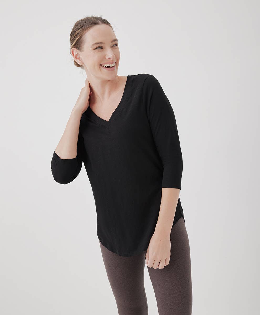 Relaxed Slub A-line Tunic