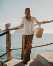 ELEGANT LINEN BLOUSE SHEILA IN WHITE