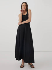 Fit & Flare Open Back Maxi Dress