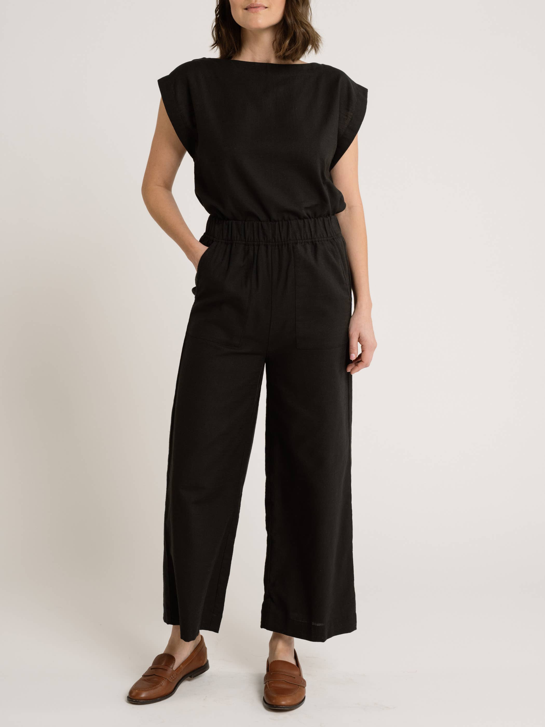 Black Organic Cotton Crop Pant - Everyday