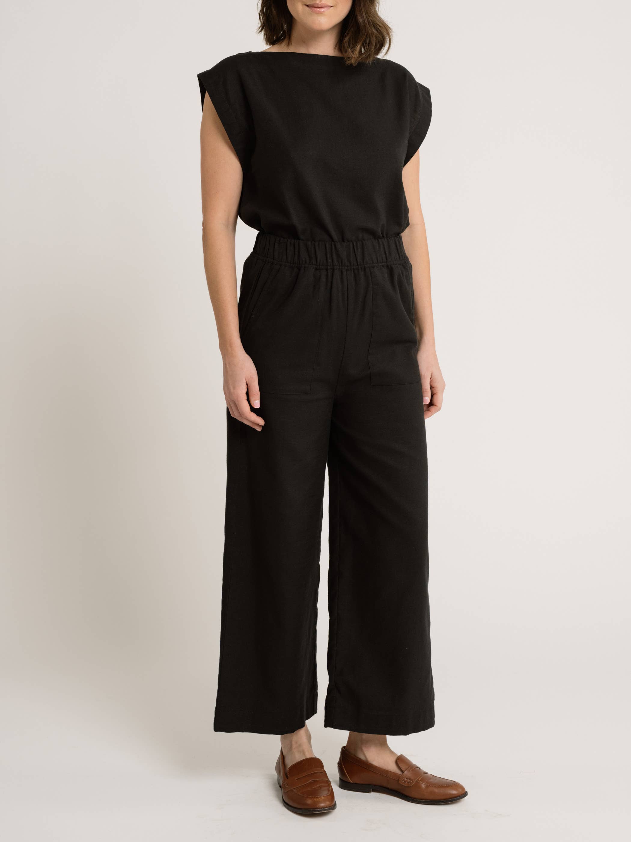 Black Organic Cotton Crop Pant - Everyday